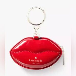 SOLDKate Spade Red Lip-Shaped Coin Purse